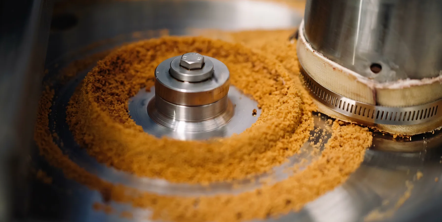 Granulated arenga palm sugar in the mill